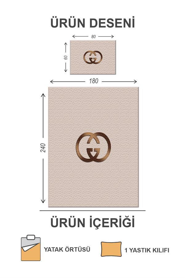 Kapitoneli Pamuk Dolgulu Kadife Kumaş Modern Desenli Premium Kalite Yatak Örtüsü Seti