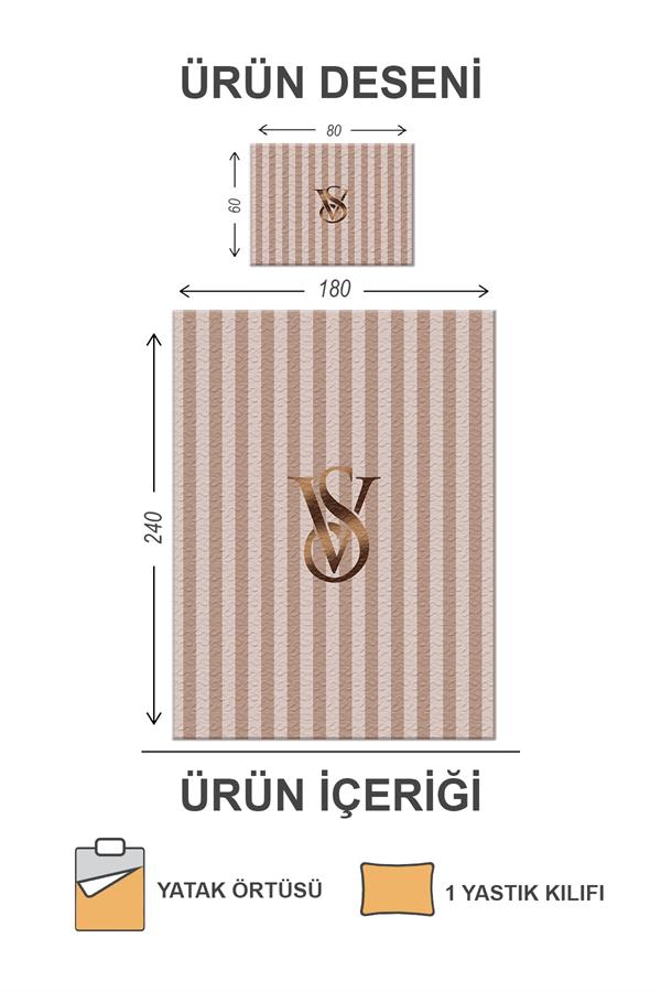 Kapitoneli Pamuk Dolgulu Kadife Kumaş Modern Desenli Premium Kalite Yatak Örtüsü Seti