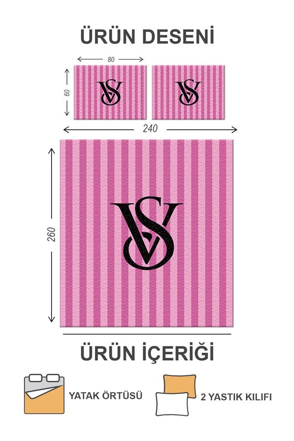 Kapitoneli Pamuk Dolgulu Kadife Kumaş Modern Desenli Premium Kalite Yatak Örtüsü Seti