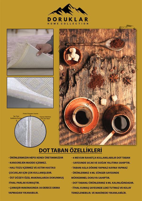 Kaymaz Taban Dijital Baskı Yıkanabilir Modern Desenli Mutfak Halısı