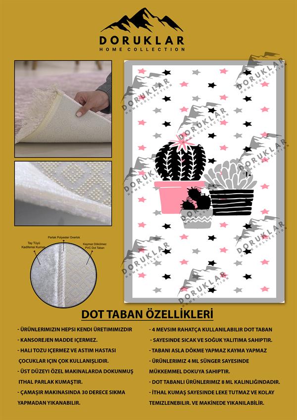 Kaymaz Taban Dijital Baskı Yıkanabilir Modern Desenli Mutfak Halısı