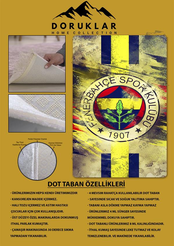 Kaymaz Taban Makinada Yıkanabilir Dijital Baskı Dekoratif Modern Desenli Genç Odası Halısı Dot Taban Halı