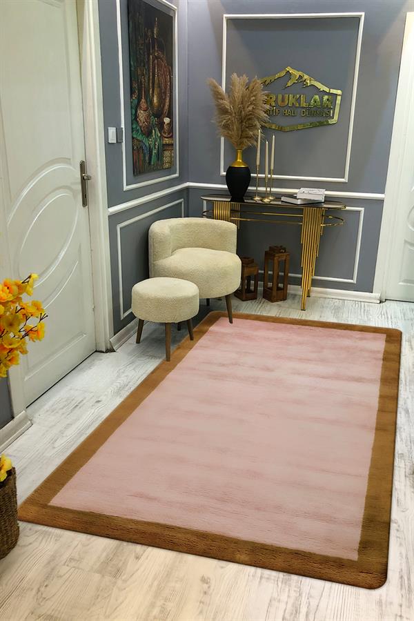 Kaymaz Taban Makinada Yıkanabilir Dijital Baskı Dekoratif Modern Desenli Rona Serisi Dot Taban Halı RN005
