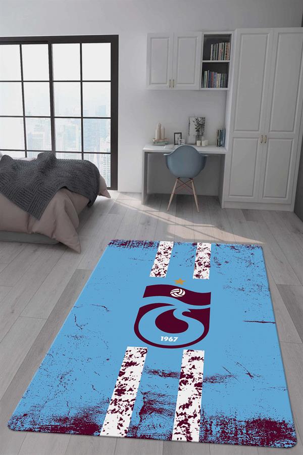 Kaymaz Taban Makinada Yıkanabilir Dijital Baskı Modern Desenli Genç Odası ve Çocuk Odası Halısı Dot Taban Halı