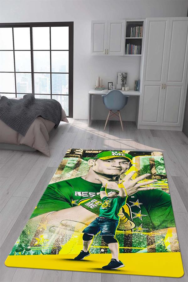 Kaymaz Taban Makinada Yıkanabilir Dijital Baskı Modern Desenli Çocuk Genç Odası Halısı Dot Taban Halı WLD11