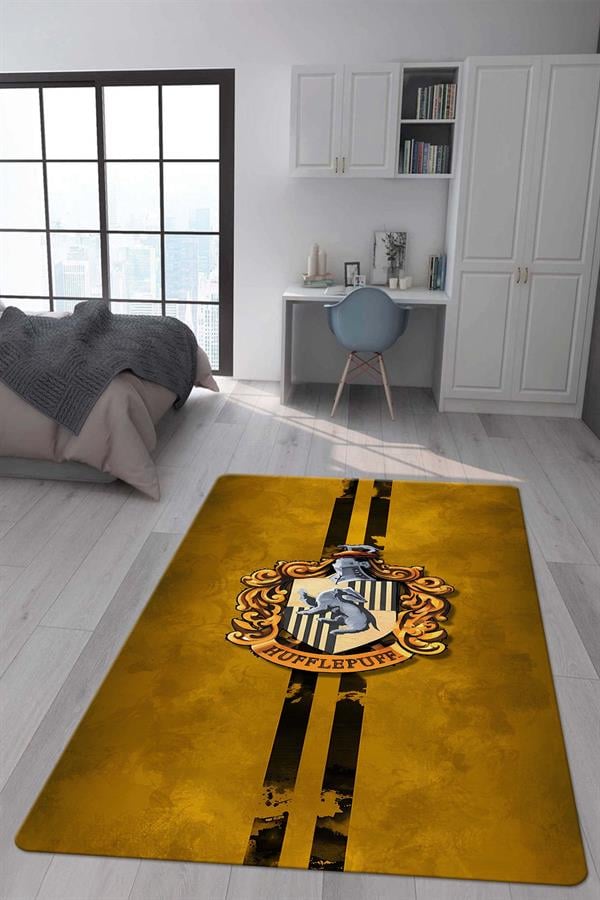 Kaymaz Taban Makinada Yıkanabilir Dijital Baskı Harry Potter Desenli Çocuk Halısı