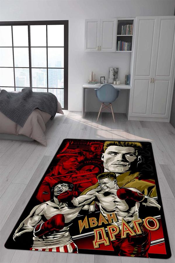 Kaymaz Taban Makinada Yıkanabilir Dijital Baskı Modern Desenli Çocuk Genç Odası Halısı Dot Taban Halı WLD25