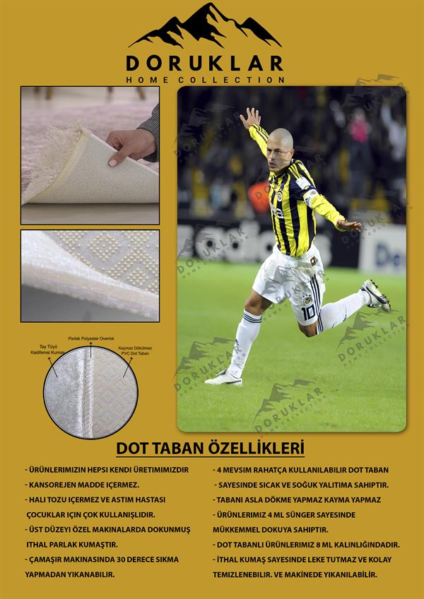 Kaymaz Taban Makinada Yıkanabilir Dijital Baskı Alex de Souza Desenli Çocuk Odası Halısı Dot Taban Halı BRK15