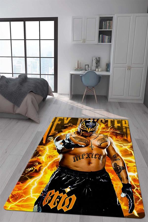 Kaymaz Taban Makinada Yıkanabilir Dijital Baskı Modern Desenli Çocuk Genç Odası Halısı Dot Taban Halı WLD12