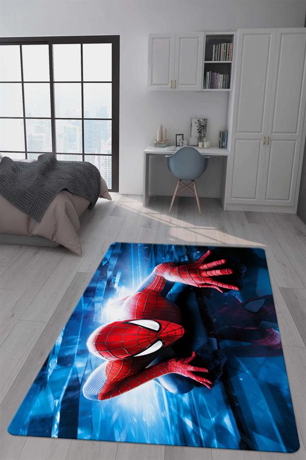 Kaymaz Taban Makinada Yıkanabilir Dijital Baskı Modern Desenli Genç Odası ve Çocuk Odası Halısı Dot Taban Halı