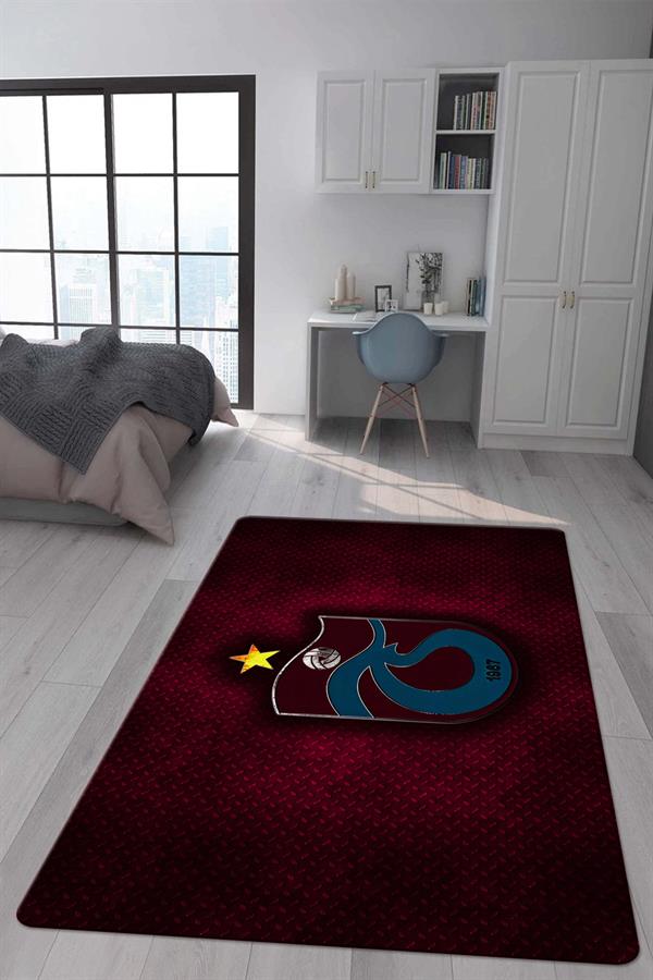 Kaymaz Taban Makinada Yıkanabilir Dijital Baskı Modern Desenli Genç Odası ve Çocuk Odası Halısı Dot Taban Halı