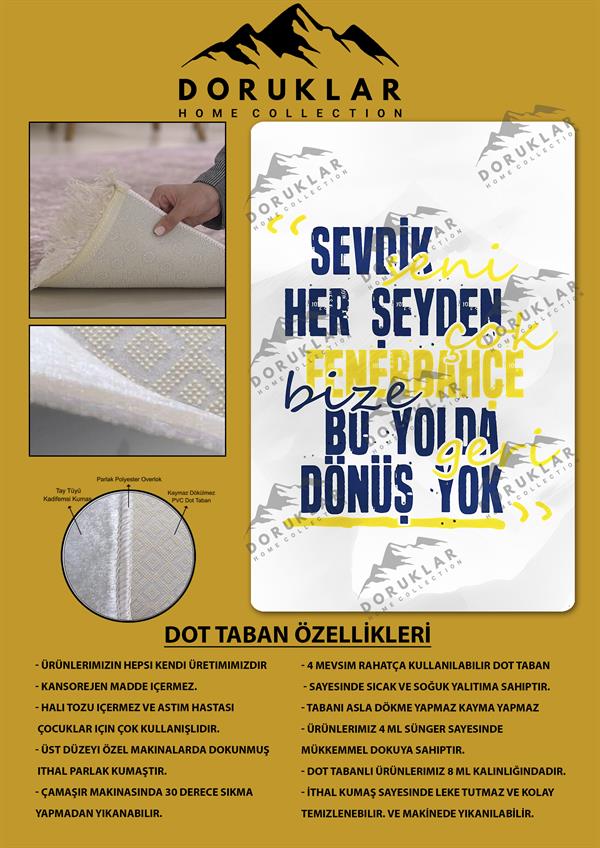 Kaymaz Taban Makinada Yıkanabilir Dijital Baskı Dekoratif Modern Desenli Çocuk Odası Halısı Dot Taban Halı