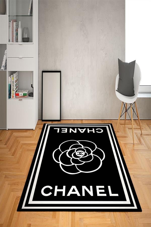 Kaymaz Taban Yıkanabilir Dekoratif Modern Çiçek Desenli Dot Taban Halı