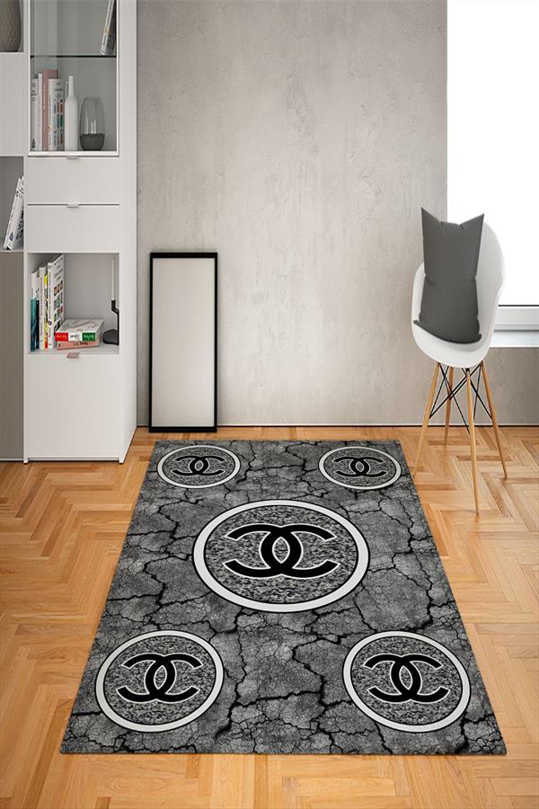 Kaymaz Taban Yıkanabilir Dekoratif Modern Desenli Dot Taban Halı