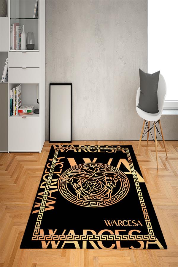 Kaymaz Taban Yıkanabilir Dekoratif Modern Medusa Desenli Dot Taban Halı