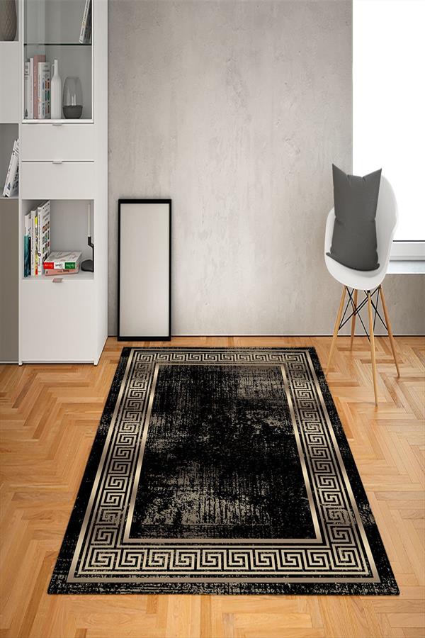 Kaymaz Taban Yıkanabilir Dekoratif Modern Desenli Dot Taban Halı