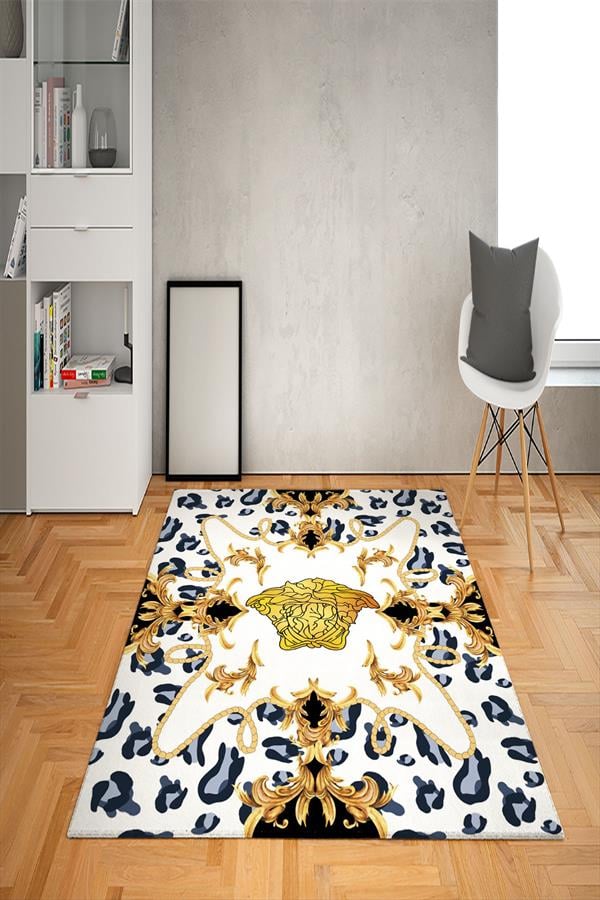 Kaymaz Taban Yıkanabilir Dekoratif Modern  Taban Halı