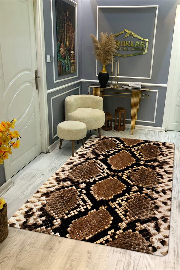 Kaymaz Taban Yıkanabilir Dijital Baskı Dekoratif Modern Desenli Marry Serisi Dot Taban Halı MRY14