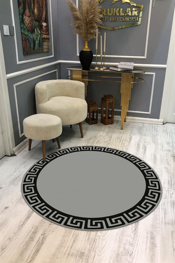 Kaymaz Taban Yıkanabilir Dijital Baskı Dekoratif Modern Desenli Dot Taban Halı MDH296
