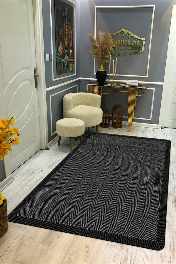 Kaymaz Taban Yıkanabilir Dijital Baskı Dekoratif Modern Desenli Dot Taban Halı Zen Serisi ZEN01