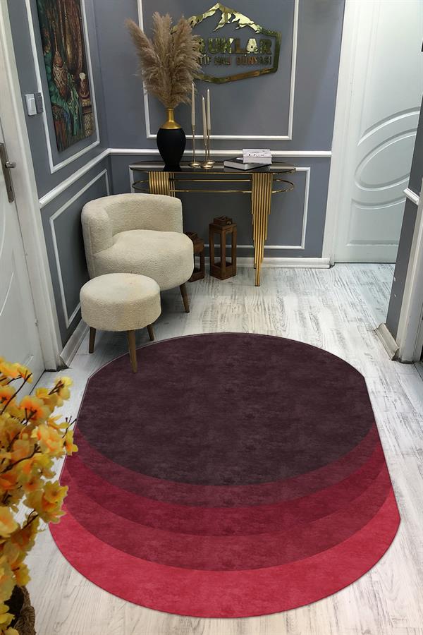 Kaymaz Taban Yıkanabilir Dijital Baskı Dekoratif Modern Desenli Elegance Serisi Lazer Kesim Dot Taban Halı ELG42