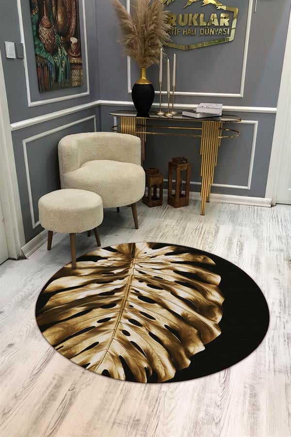 Kaymaz Taban Yıkanabilir Dijital Baskı Dekoratif Modern Desenli Dot Taban Halı MDH277