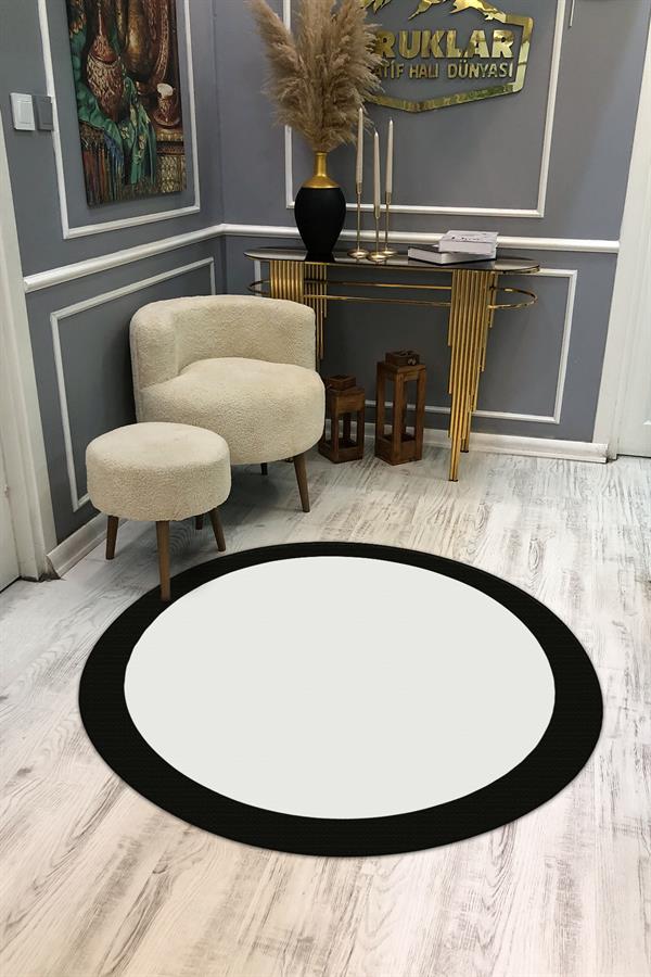 Kaymaz Taban Yıkanabilir Dijital Baskı Dekoratif Modern Desenli Dot Taban Halı MDH298