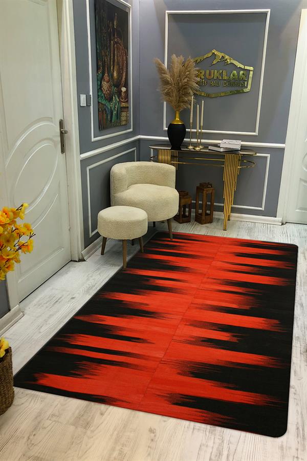 Kaymaz Taban Yıkanabilir Dijital Baskı Dekoratif Modern Desenli NesV2 Serisi Dot Taban Halı N2S12