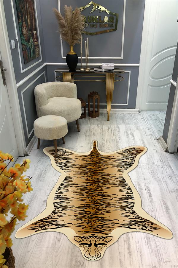 Kaymaz Taban Yıkanabilir Dijital Baskı Dekoratif Modern Desenli Elegance Serisi Lazer Kesim Dot Taban Halı ELG46