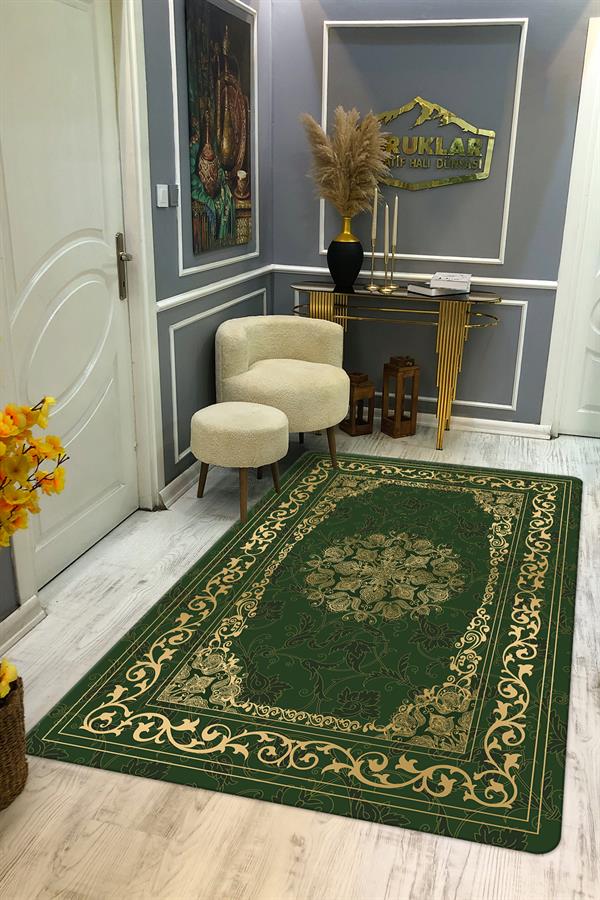 Kaymaz Taban Yıkanabilir Dijital Baskı Dekoratif Modern Desenli Dot Taban Halı Nova Serisi NV09