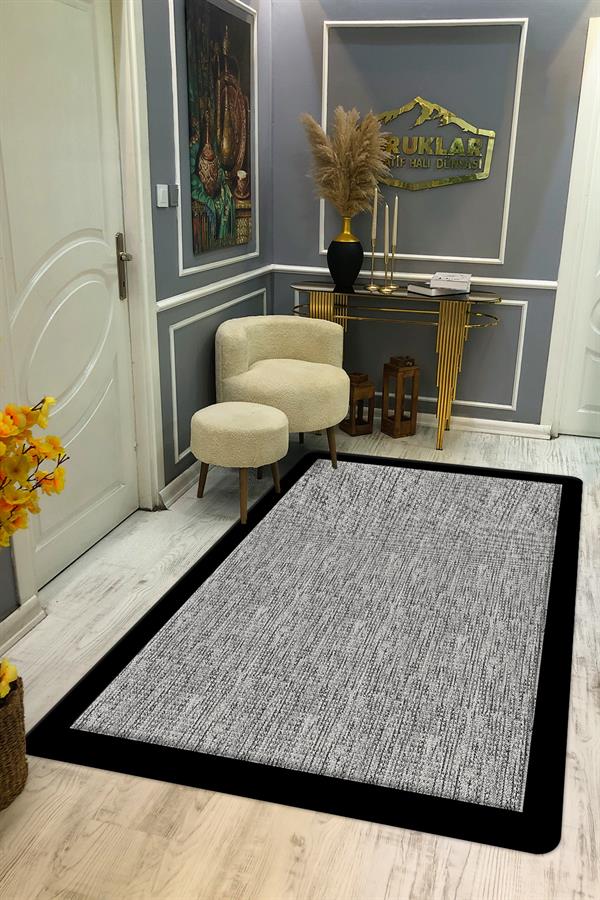 Kaymaz Taban Yıkanabilir Dijital Baskı Dekoratif Modern Desenli Dot Taban Halı Zen Serisi ZEN07
