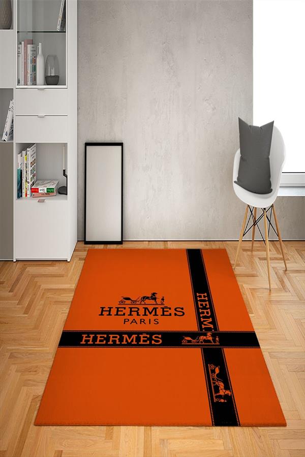 Kaymaz Taban Yıkanabilir Modern Hermes Desenli Dot Taban Halı