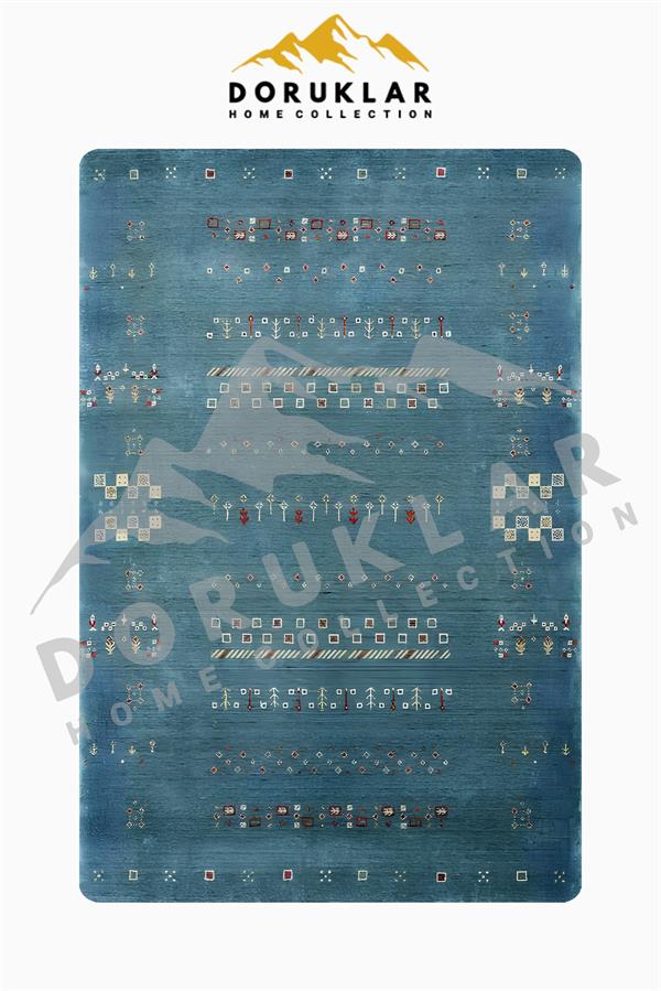 Kaymaz Taban Yıkanabilir Vintage Desen Halı H-0819