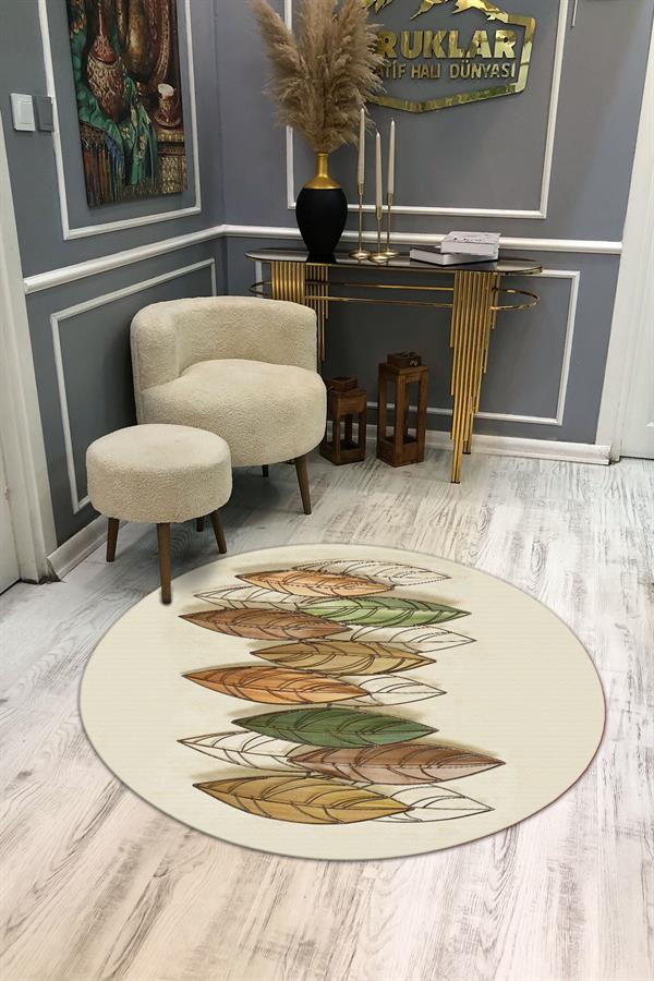 Kaymaz Tabanlı Makinede Yıkanabilir Dijital Baskı Modern Desenli Dot Taban Halı