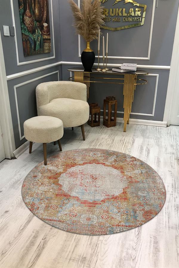 Kaymaz Tabanlı Makinede Yıkanabilir Dijital Baskı Modern Desenli Dot Taban Halı