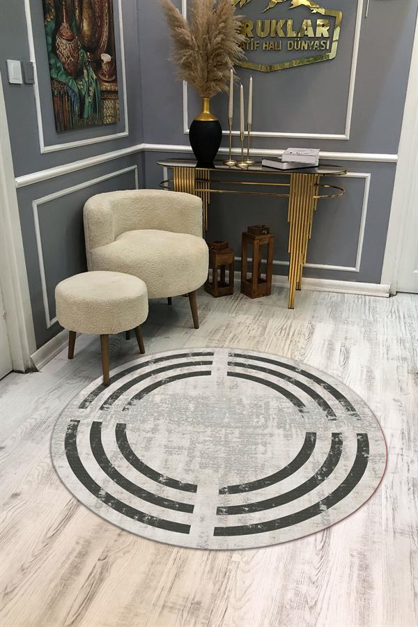 Kaymaz Tabanlı Makinede Yıkanabilir Dijital Baskı Modern Desenli Dot Taban Halı