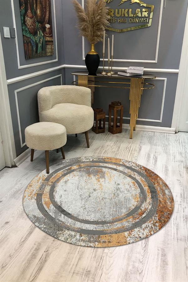 Kaymaz Tabanlı Makinede Yıkanabilir Dijital Baskı Modern Desenli Dot Taban Halı