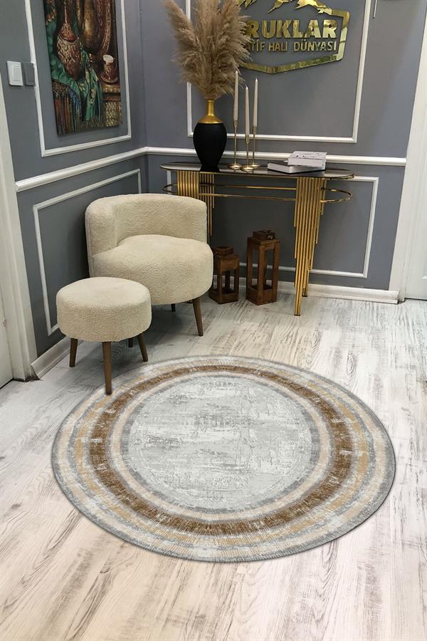 Kaymaz Tabanlı Makinede Yıkanabilir Dijital Baskı Modern Desenli Dot Taban Halı