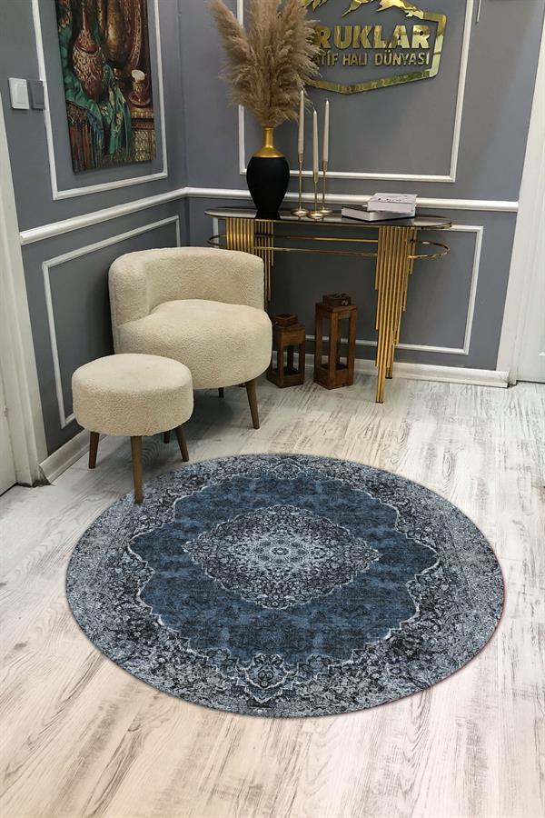 Kaymaz Tabanlı Makinede Yıkanabilir Dijital Baskı Modern Desenli Dot Taban Halı