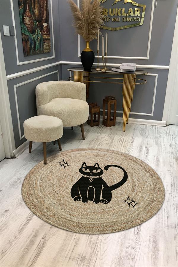 Kaymaz Tabanlı Makinede Yıkanabilir Dijital Baskı Modern Desenli Dot Taban Halı