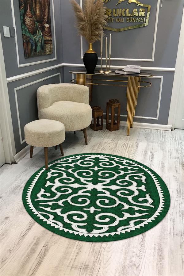 Kaymaz Tabanlı Makinede Yıkanabilir Dijital Baskı Modern Desenli Dot Taban Halı