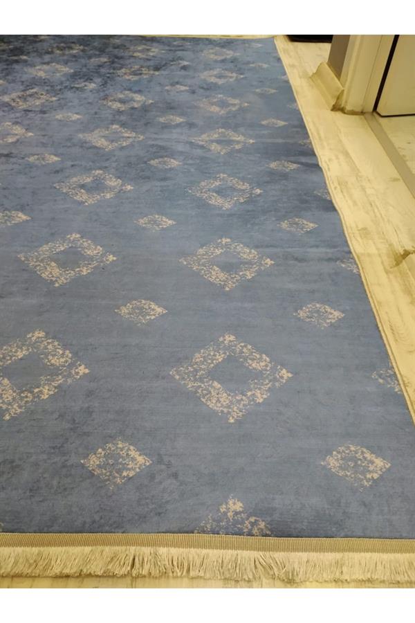 Kaymaz Tabanlı Yıkanabilir Etnik Dekoratif Desenli Dokuma Taban Halı