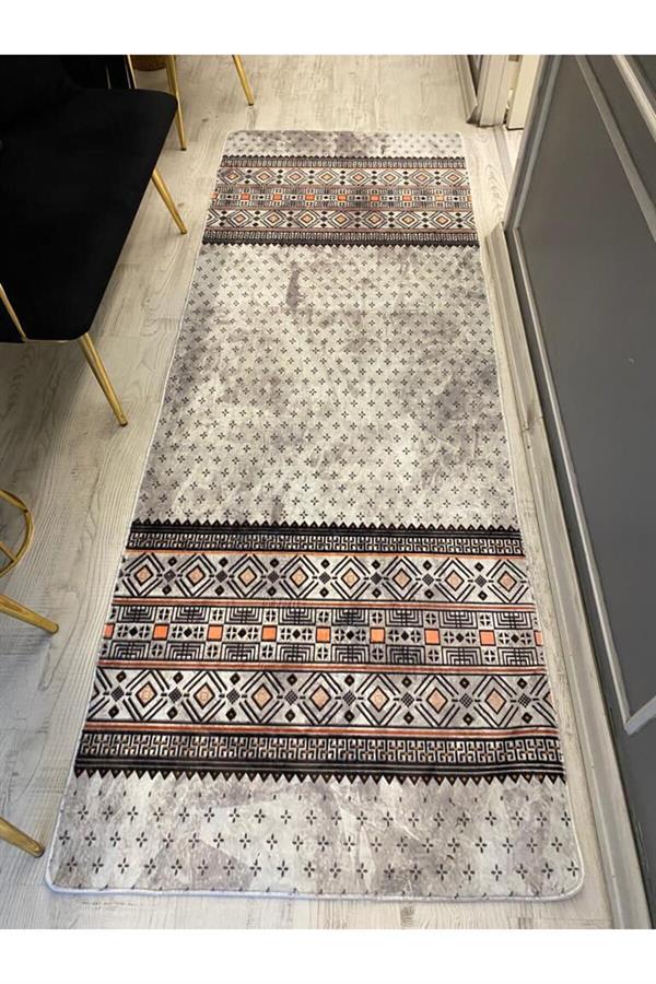 Kaymaz Tabanlı Yıkanabilir İskandinav Model Desenli Dot Taban Halı
