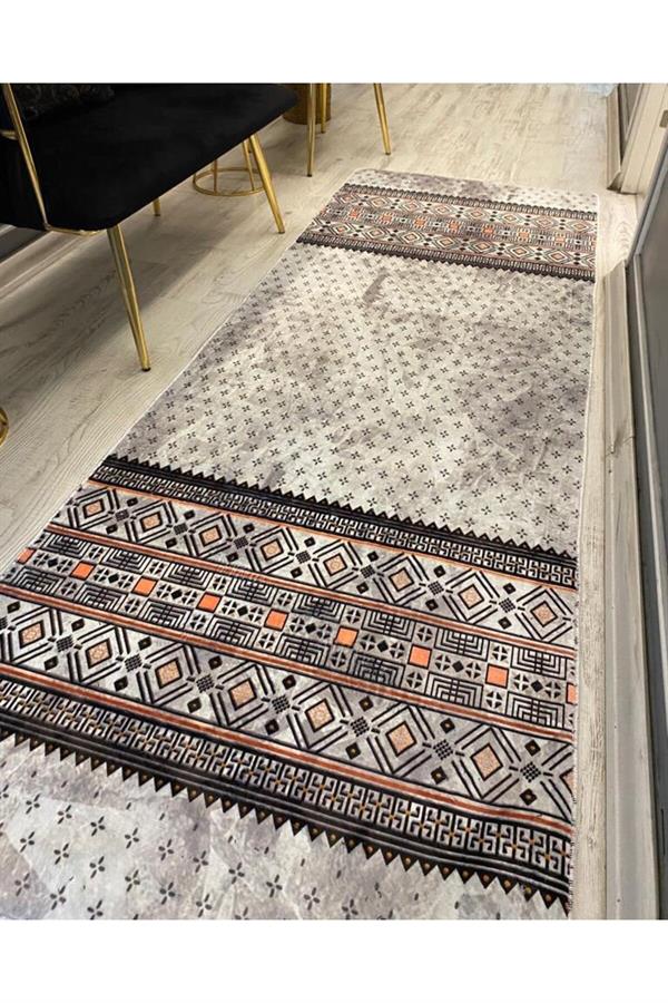 Kaymaz Tabanlı Yıkanabilir İskandinav Model Desenli Dot Taban Halı