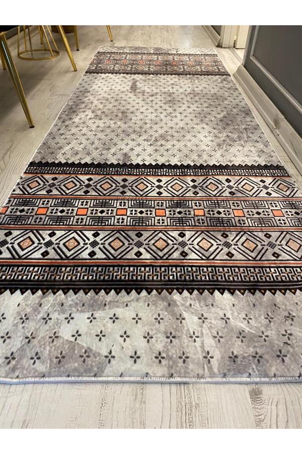 Kaymaz Tabanlı Yıkanabilir İskandinav Model Desenli Dot Taban Halı
