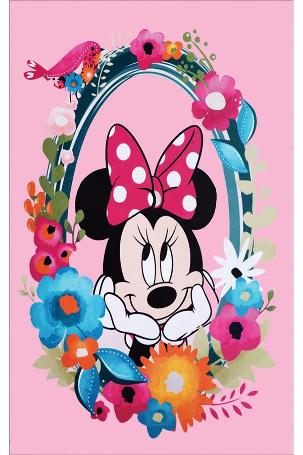 Kaymaz Tabanlı Yıkanabilir Mickey Mouse Desenli Çocuk Halısı Dot Taban Halı