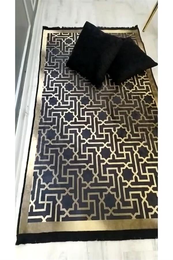 Kaymaz Tabanlı Yıkanabilir Örüntü Desenli Dokuma Taban Halı