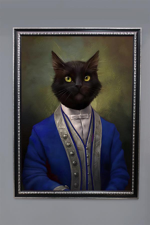 Kedi Tablosu Portresi 50x70CM