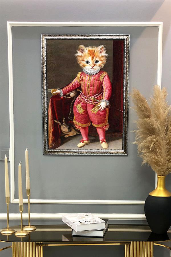 Kedi Tablosu Portresi 50x70CM