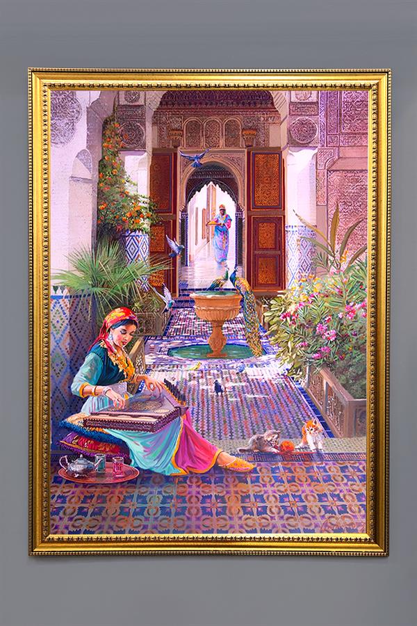 Kız Desenli Çerçeveli Tablo Duvar Tablosu 50x70cm ORYNTL07